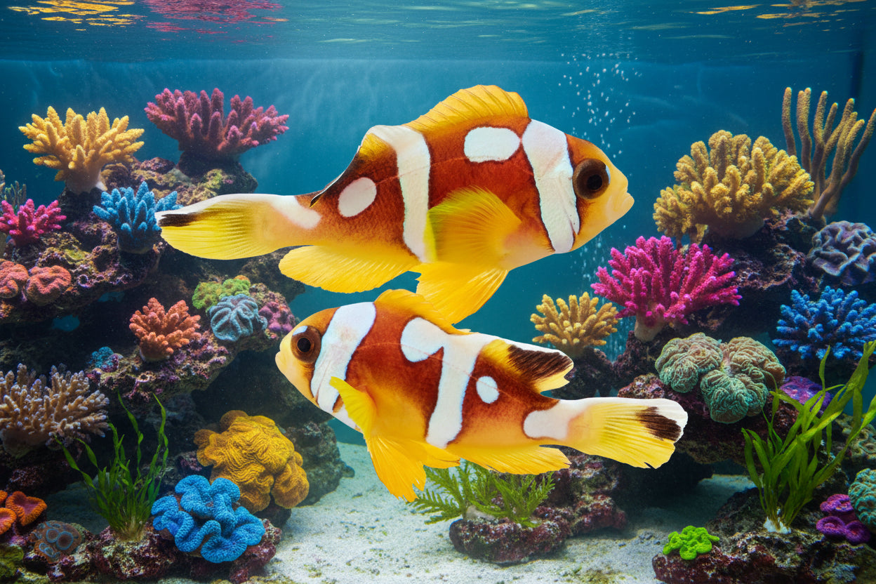 2-Pack Spotcinctus Clownfish – Rare Designer Saltwater Aquarium Live Fish