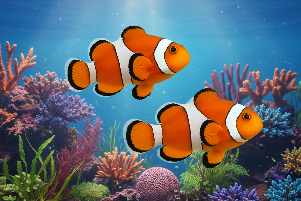 2-Pack Ocellaris Clownfish β Live Captive-Bred Saltwater Aquarium Fish