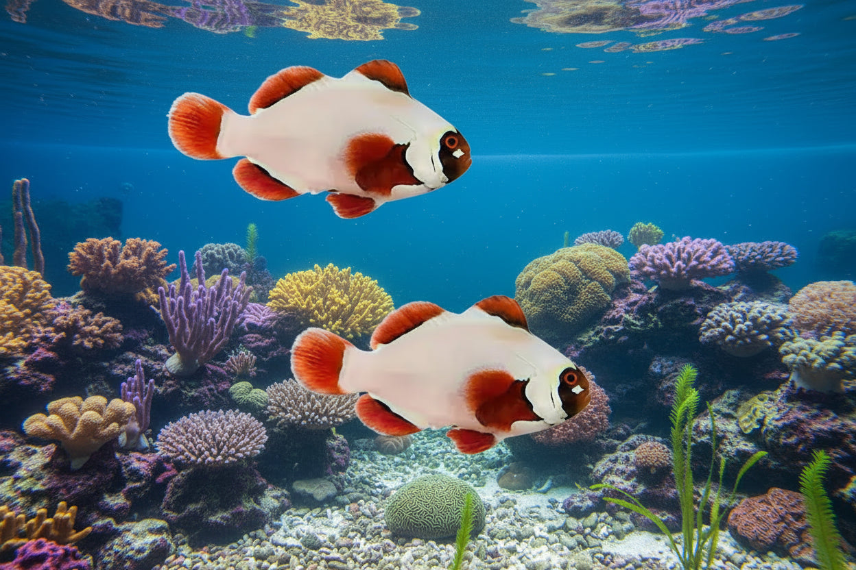 2-Pack Gold Nugget Maroon Clownfish β Live Saltwater Fish
