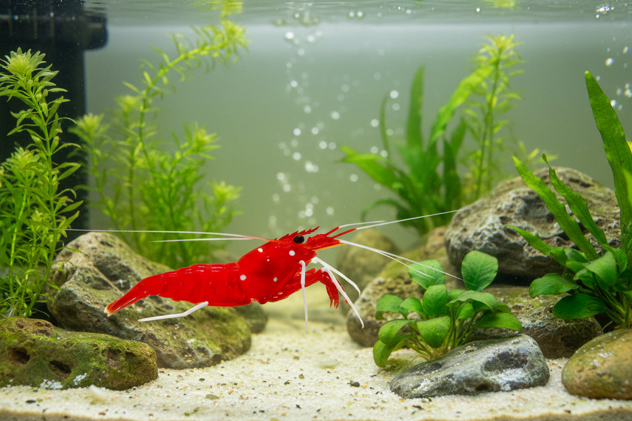 Blood Red Fire Shrimp Live – Reef Safe Cleaner Shrimp for Saltwater Aquariums