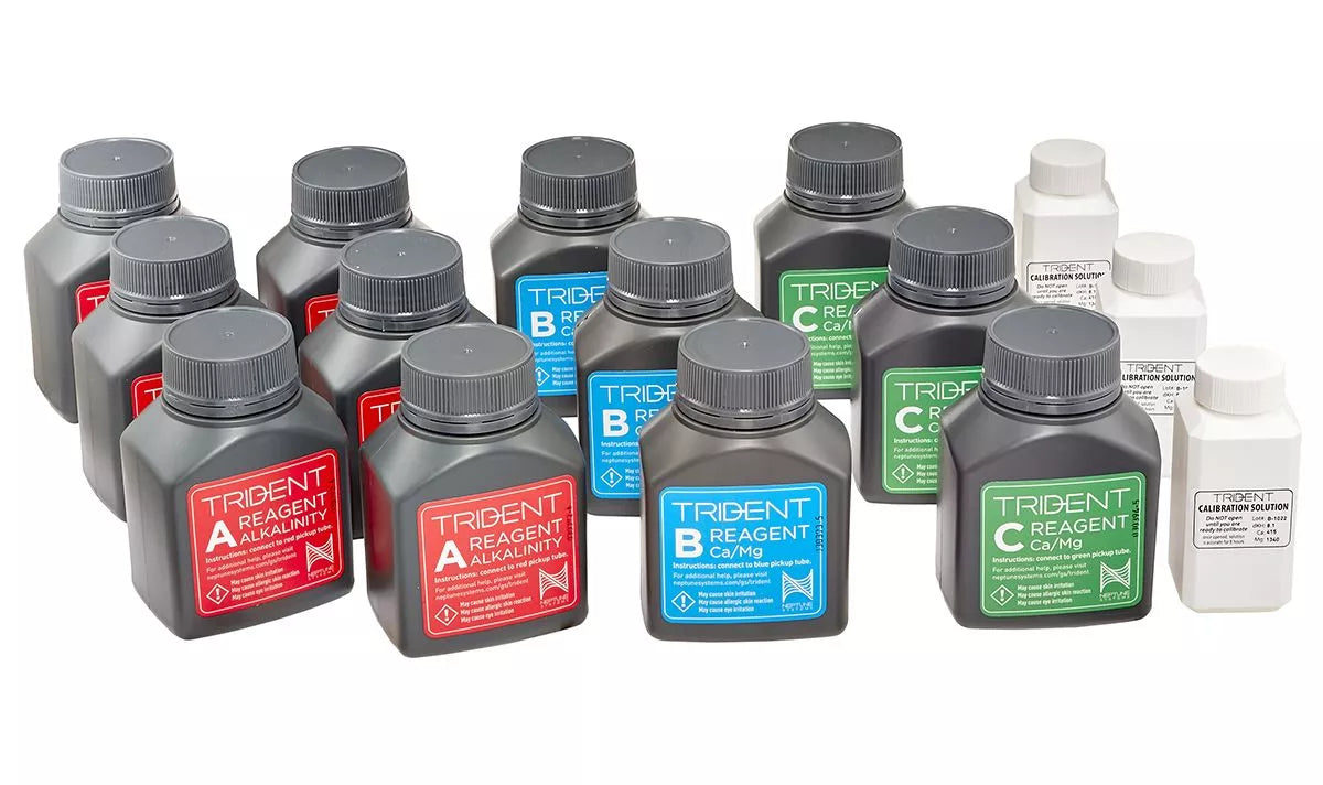 Neptune Systems Trident Reagent Kit – 6-Month Supply | Accurate Testing for Alkalinity, Calcium & Magnesium in Reef Aquariums